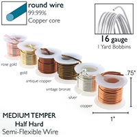 Artistic Copper Wire Flat Spools - 28 Gauge (0.30mm) Red — PERRIN